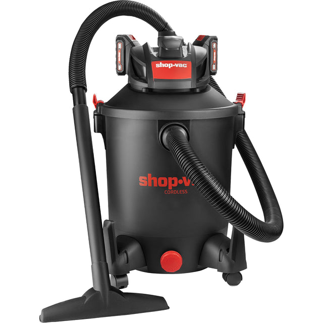 Shop Vac Rechargeable Cordless Wet/Dry Vacuum, 20 V, 10 gal. Capacity