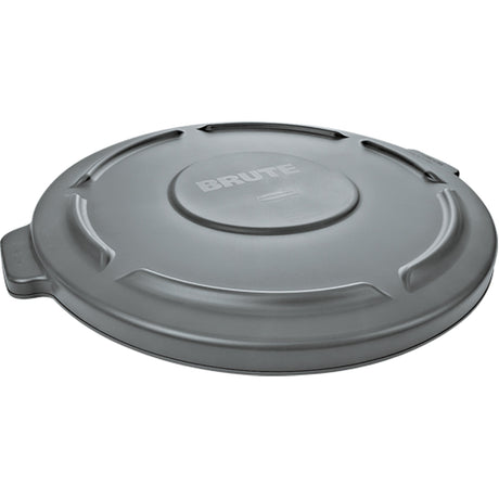 Rubbermaid Round Brute® Containers, Tops & Dollies, Flat Lid, Plastic/Polyethylene, Fits Container Size: 22-1/4" Dia.