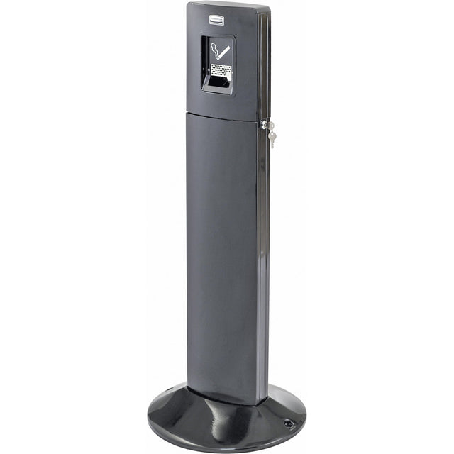 Rubbermaid Metropolitan Smokers' Station, Free-Standing, Stainless Steel, 1.6 US gal. Capacity, 42-4/5" Height
