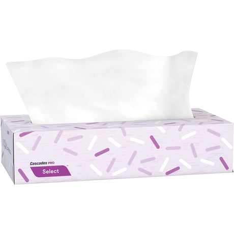 Cascades Pro Select™ Facial Tissue, 2 Ply, 7.3" L x 8.1" W, 100 Sheets/Box