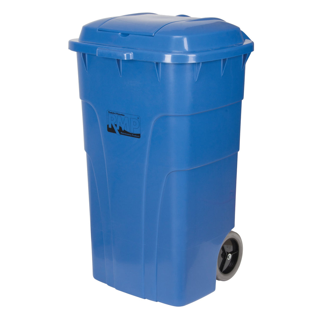 RMP Maintenance Roll Out Recycling Bin, Curbside, Polyethylene, 65 US gal.