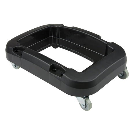 RMP Maintenance Recycling & Waste Receptacle Dolly, Polypropylene, Black, Fits: 17-1/4" x 12-1/2"