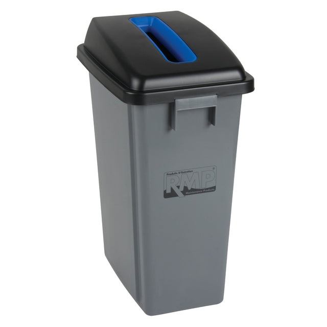 RMP Maintenance Recycling & Garbage Bin with Classification Lid, Plastic, 16 US gal.