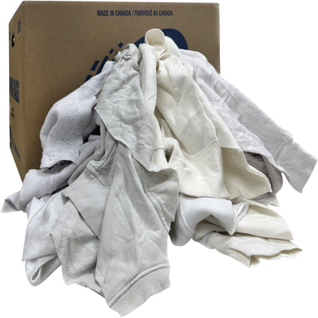 Rotex Wiping Rags, Fleece, White, 20 lbs.