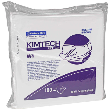 Kimberly-Clark Kimtech™ Pure W4 Dry Wipers, Specialty, 12" L x 12" W