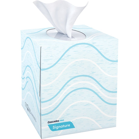 Cascades Pro Signature™ Facial Tissue, 2 Ply, 8" L x 8" W, 90 Sheets/Box