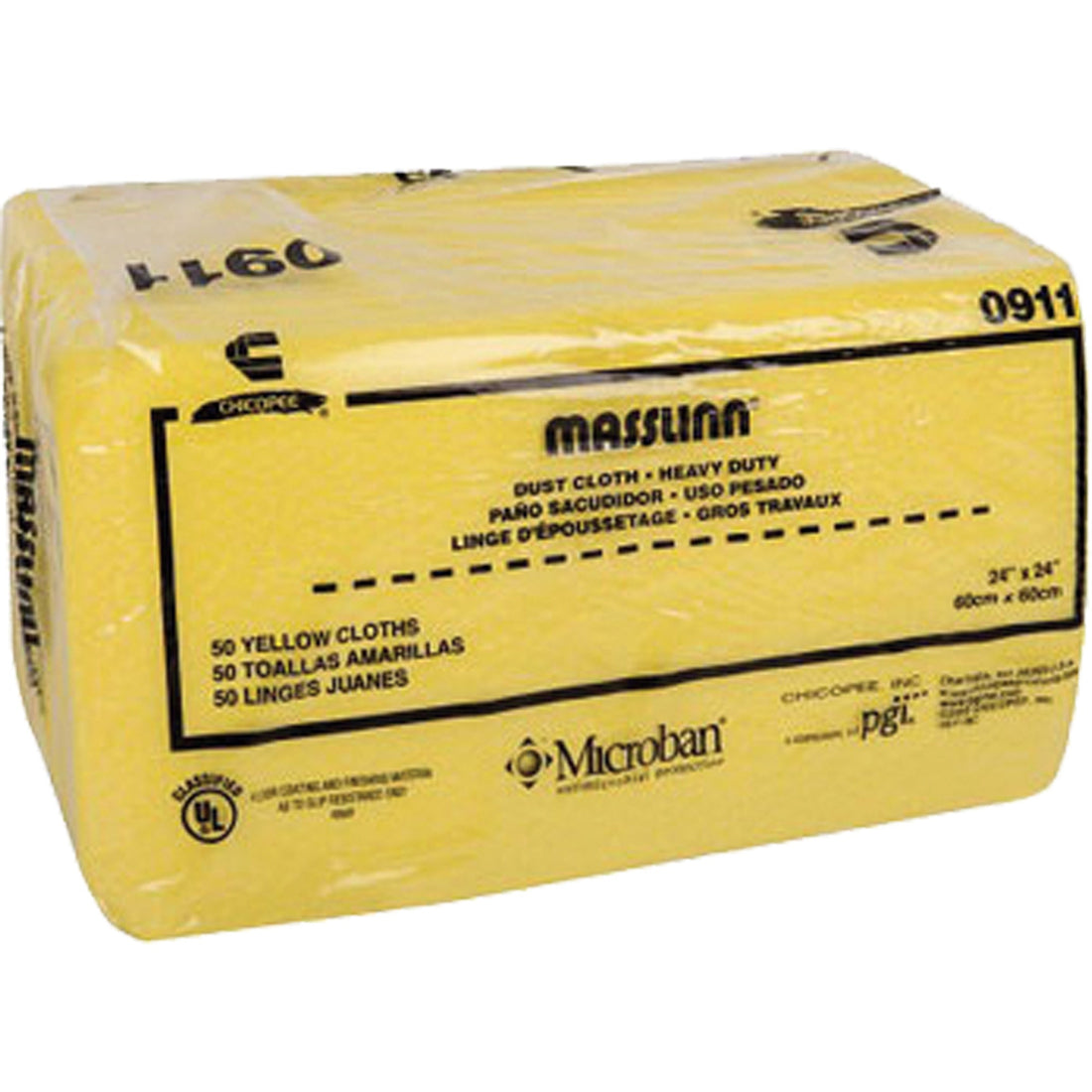 Chicopee Masslin Heavy-Duty Dust Cloth, Microfibre, Yellow