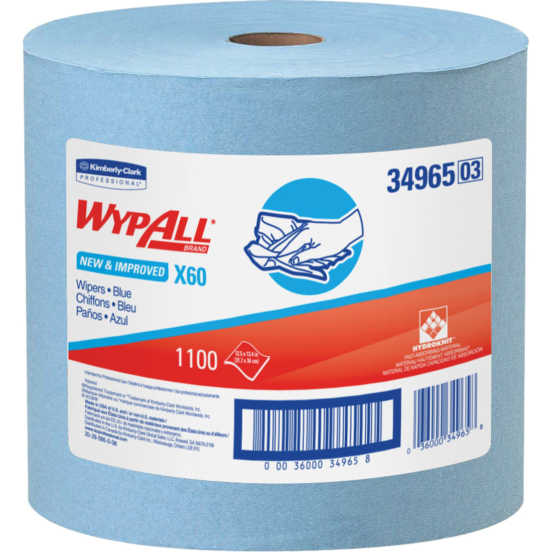 Kimberly-Clark X60 Wipers, All-Purpose, 13-1/2" L x 12-1/2" W
