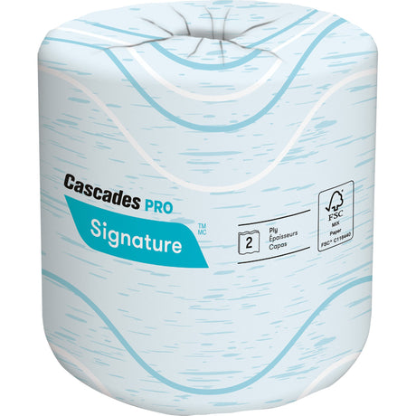 Cascades Pro Signature™ Toilet Paper, 2 Ply, 400 Sheets/Roll, 133' Length, White
