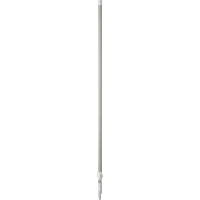 Vikan Handle, Broom/Scraper/Squeegee, White, Telescopic, 62" - 113" L