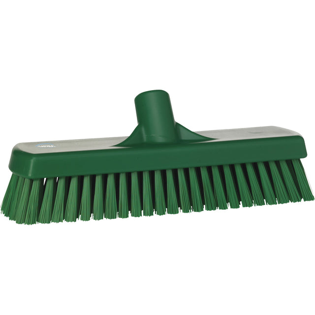 Vikan Deck & Wall Scrub Brush, Stiff Bristles, 12", Polyester