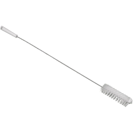 Vikan Brush with Flexible Handle, Medium Bristles, 36" Long, White