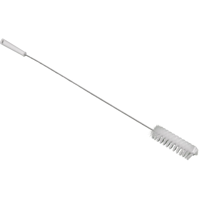 Vikan Brush with Flexible Handle, Medium Bristles, 36" Long, White
