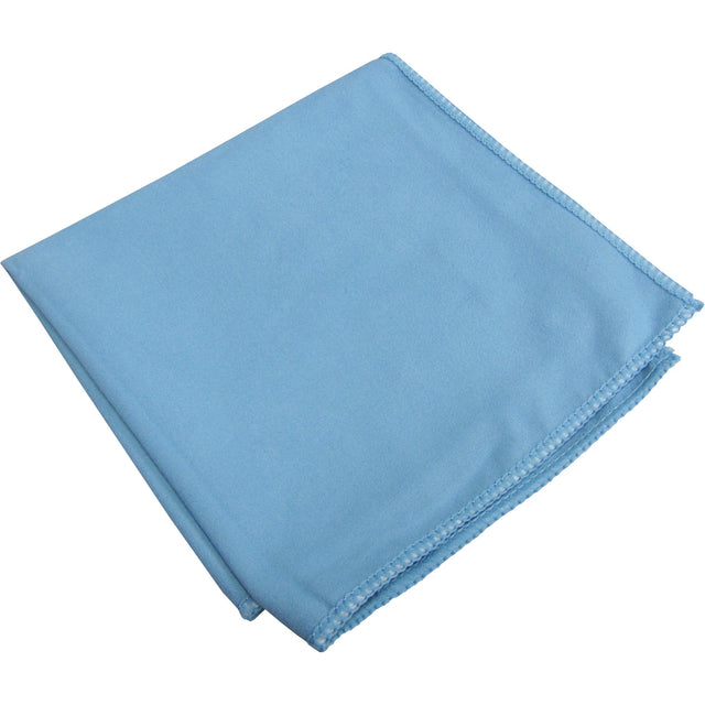 Hospeco Specialty Glass & Mirror Suede Cloths, Microfibre, Blue