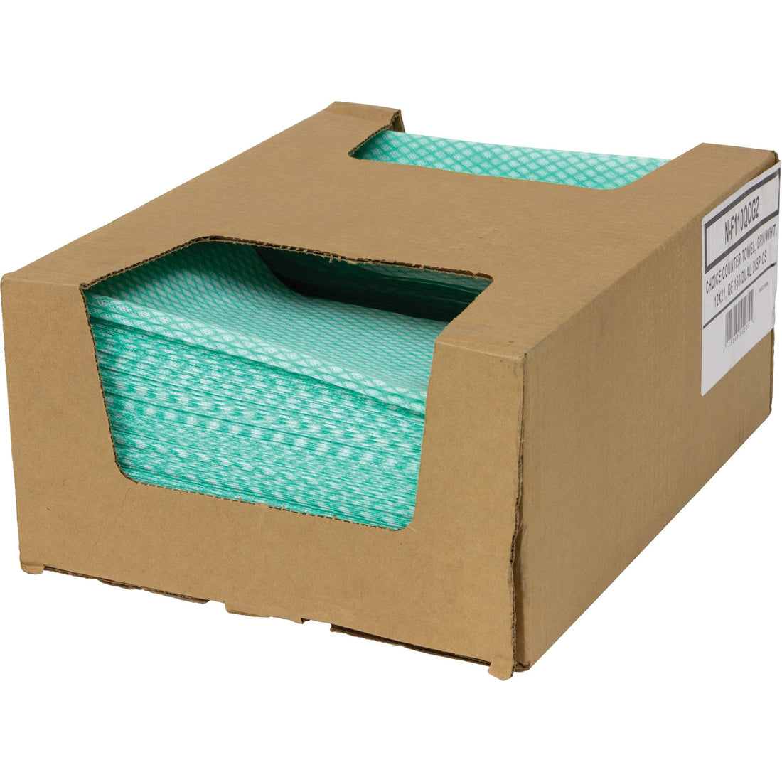 Hospeco SaniWorks® Choice Counter Cloths, Green/White