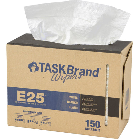 Hospeco TaskBrand® E25 Economy Scrim Wipers, All-Purpose, 16-3/4" L x 9-3/4" W