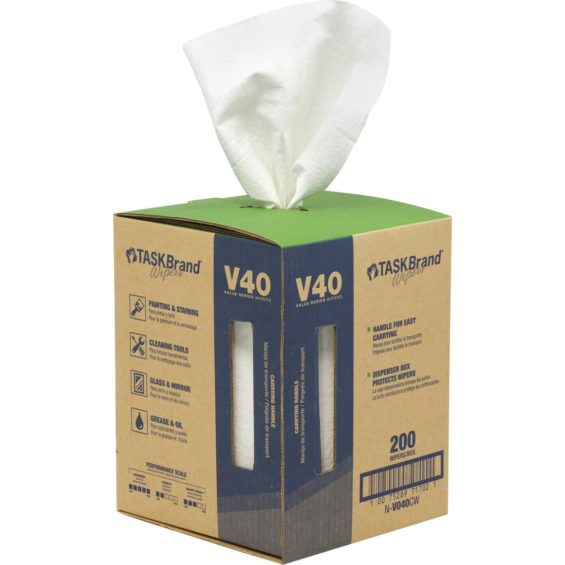 Hospeco TaskBrand® V40 Value Series Wipers, All-Purpose, 12" L x 10" W
