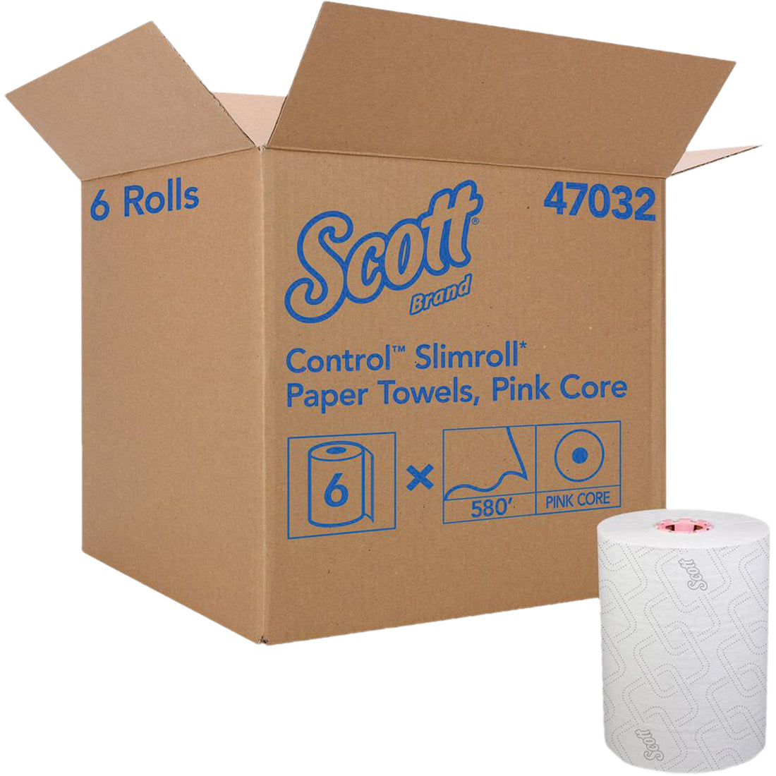 Kimberly-Clark Scott® Slimroll* Hard Roll Towel, 1 Ply, Standard, 580' L