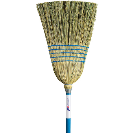 M2 Professional Light-Duty Indoor/Outdoor Corn Broom, 5-String, Wood Handle