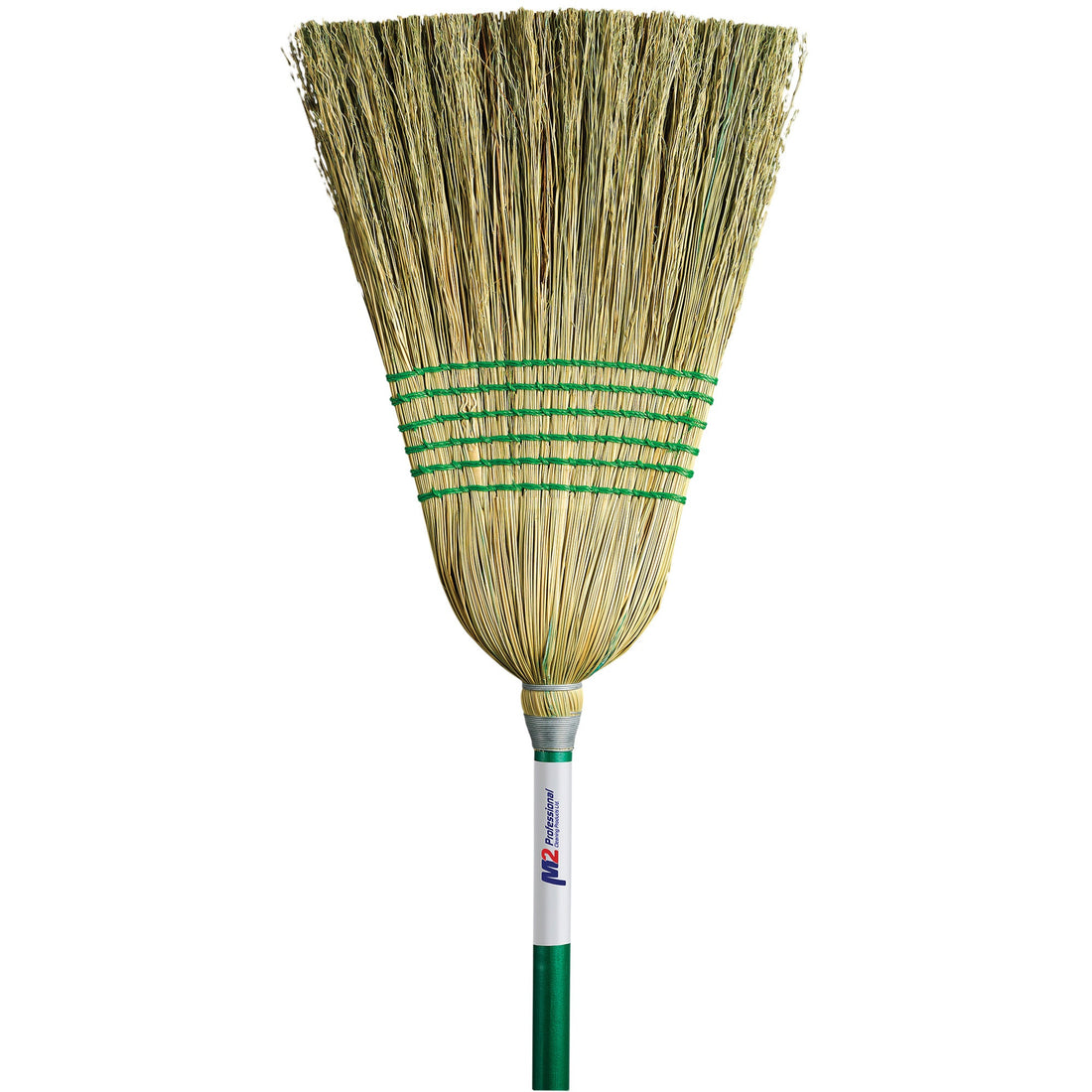 M2 Professional Light-Duty Corn Broom, 6-String, Wood Handle