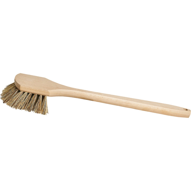 M2 Professional Long-Handle Pot Brush, 20" L, Tampico/Palmyra Bristles, Beige