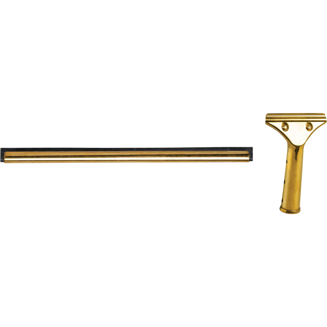 M2 Professional Window Squeegee with Handle, Rubber, Brass Frame