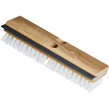 M2 Professional Utility Scrub Brush & Squeegee, 11" L, Polypropylene Bristles, White