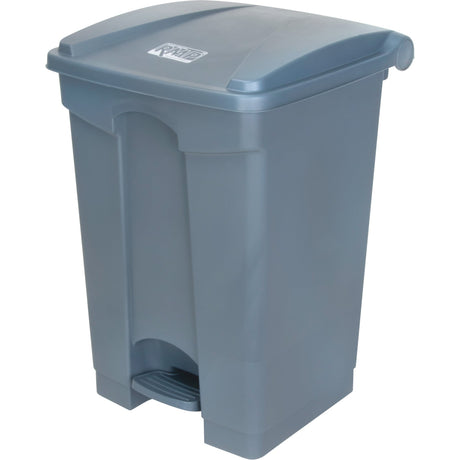 RMP Maintenance Step-On Garbage Can, Plastic, 12 US gal. Capacity