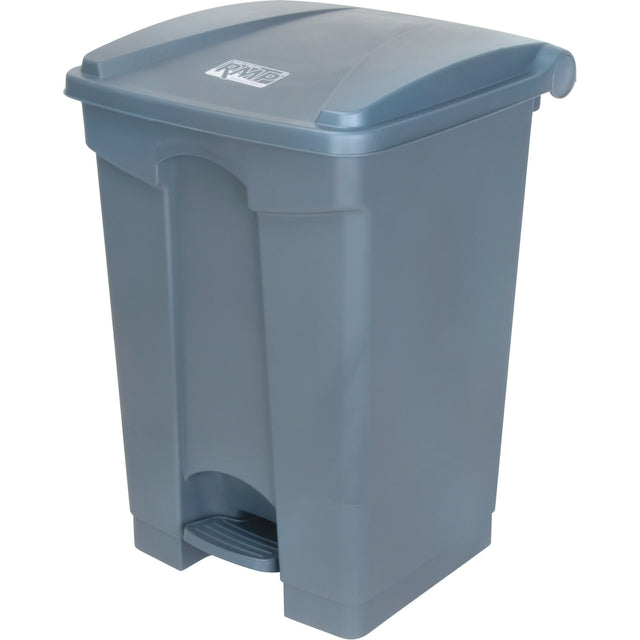 RMP Maintenance Step-On Garbage Can, Plastic, 12 US gal. Capacity