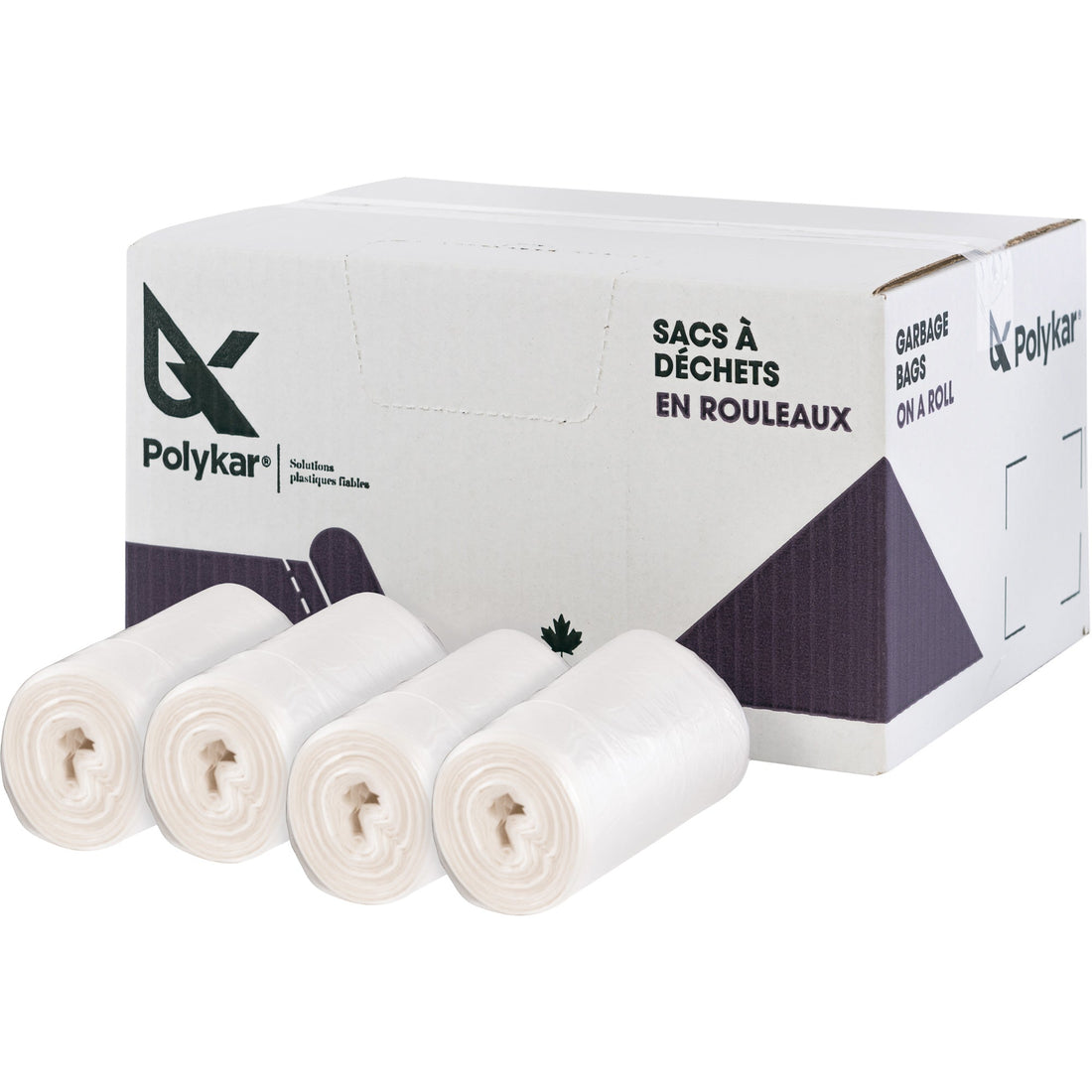 Polykar High Density Garbage Bags, Utility, Frosted