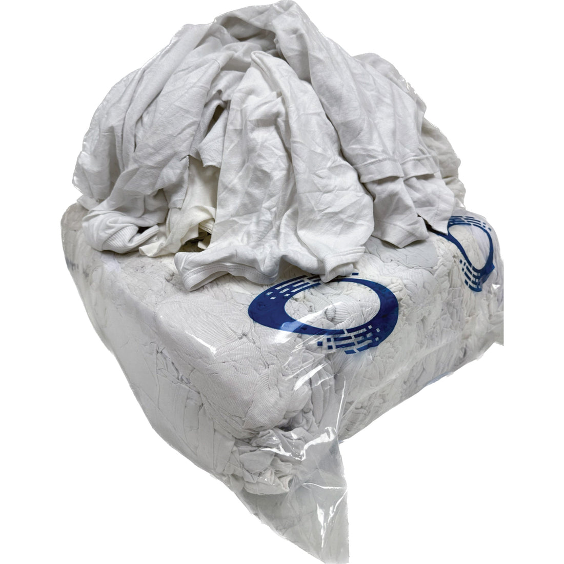 Rotex Wiping Rags, Cotton/Fleece, White, 25 lbs.