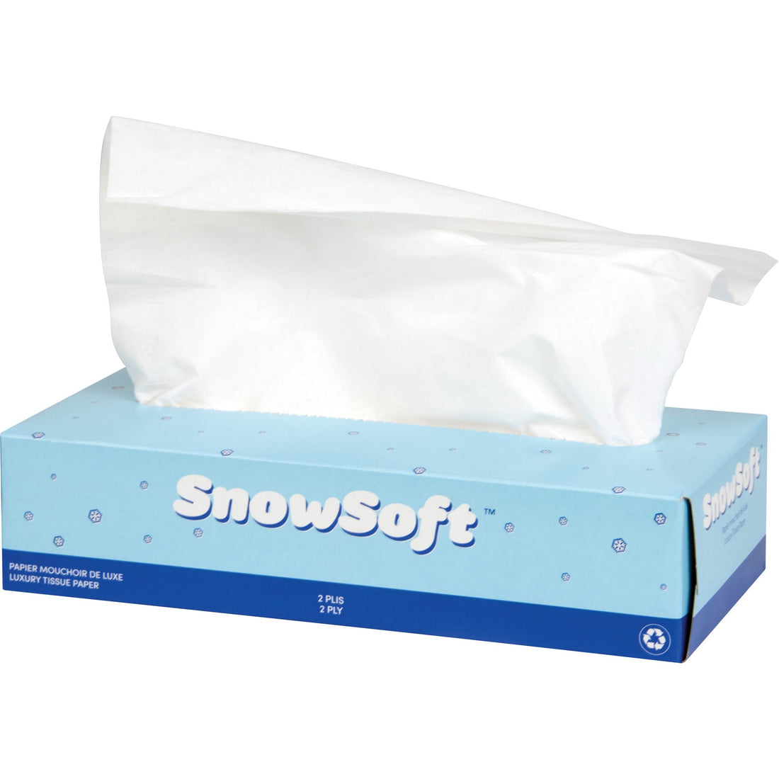 Sunset Converting Corporation Snow Soft™ Premium Facial Tissue, 2 Ply, 7.4" L x 8.4" W, 100 Sheets/Box