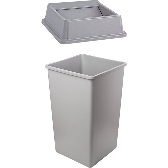 Rubbermaid Untouchable® Container with Swing Lid, Polyethylene, 35 US gal.