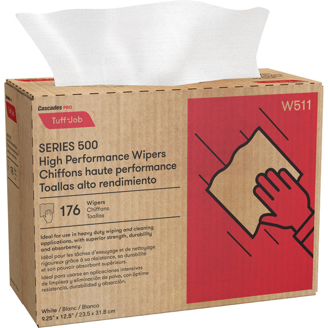 Cascades Pro Tuff-Job® High Performance Spunlace Wipers, All-Purpose, 12-1/2" L x 9-1/4" W