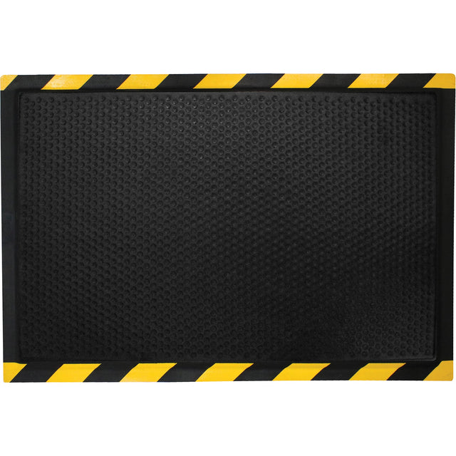 M+A Matting DuraComfort Anti-Fatigue Mat, Bubbled, Black/Yellow, Nitrile