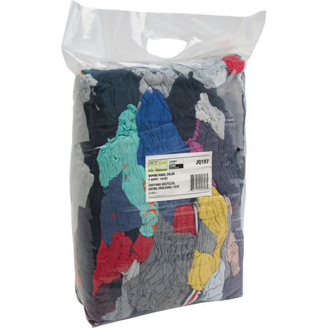 RMP Maintenance Recycled Material Wiping Rags, Cotton, Mix Colours