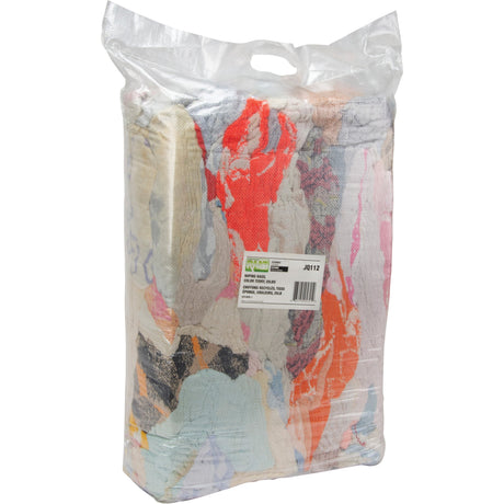 RMP Maintenance Recycled Material Wiping Rags, Terrycloth, Mix Colours, 25 lbs.