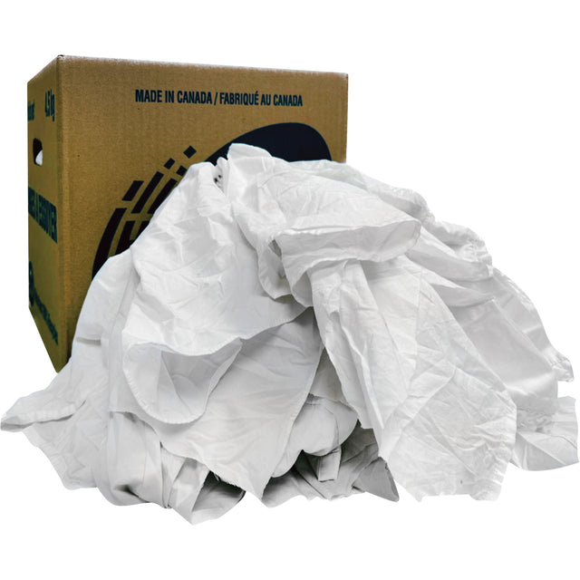 Rotex Recycled Wiping Rags, Cotton, White, 10 lbs.