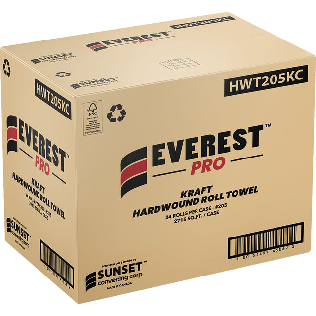 Sunset Converting Corporation Everest™ Pro Kraft Hardwound Roll Towels, 1 Ply, Standard