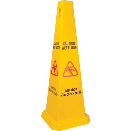 RMP Maintenance Wet Floor Safety Cone, Bilingual with Pictogram