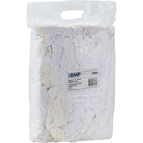 RMP Maintenance Wiper Rags, Fleece, White
