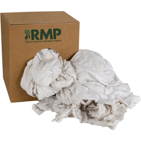 RMP Maintenance Recycled Rags, Cotton, White