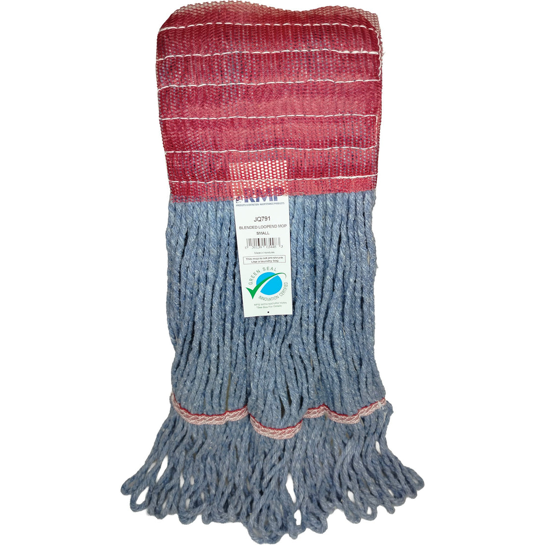 RMP Maintenance Wide-Band Mop Head, Antimicrobial/Floor Finishing/Specialty, Cotton/Rayon/Synthetic, Loop Style