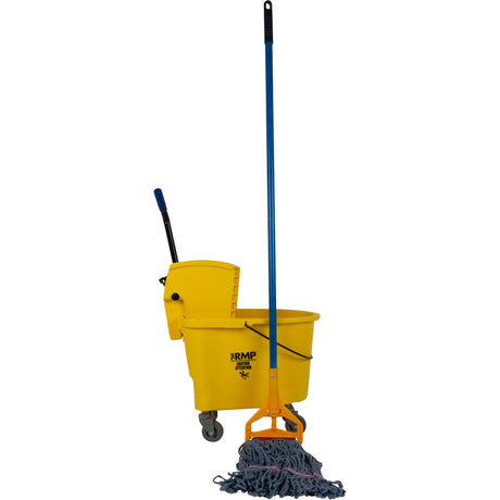 RMP Maintenance Professional Mop & Bucket Kit with 12 oz. Wide-Band Mop Head, Side Press, 8.75 US Gal.(35 Quart), Yellow