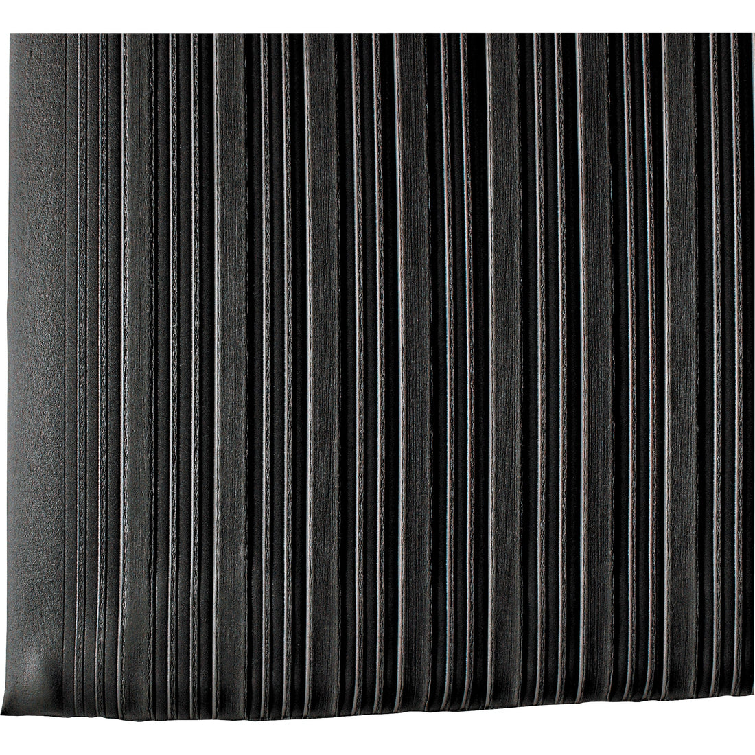 Wearwell Tuf Sponge No. 451 Mats, Ribbed, Black, PVC Sponge