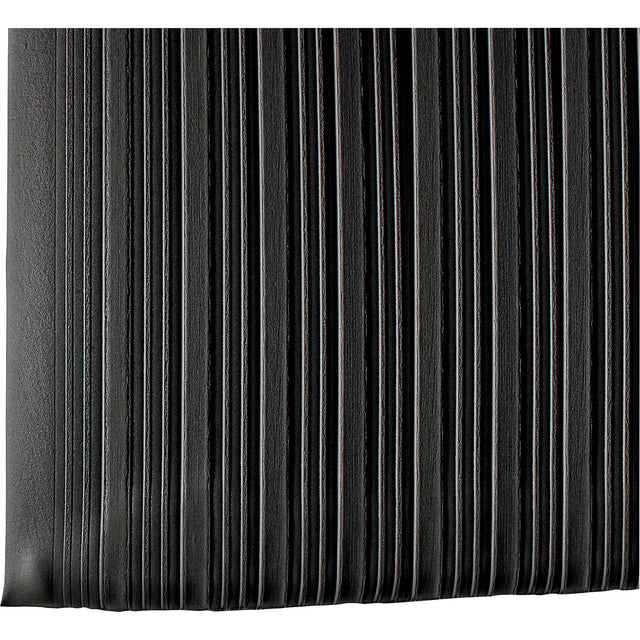 Wearwell Tuf Sponge No. 451 Mats, Ribbed, Black, PVC Sponge