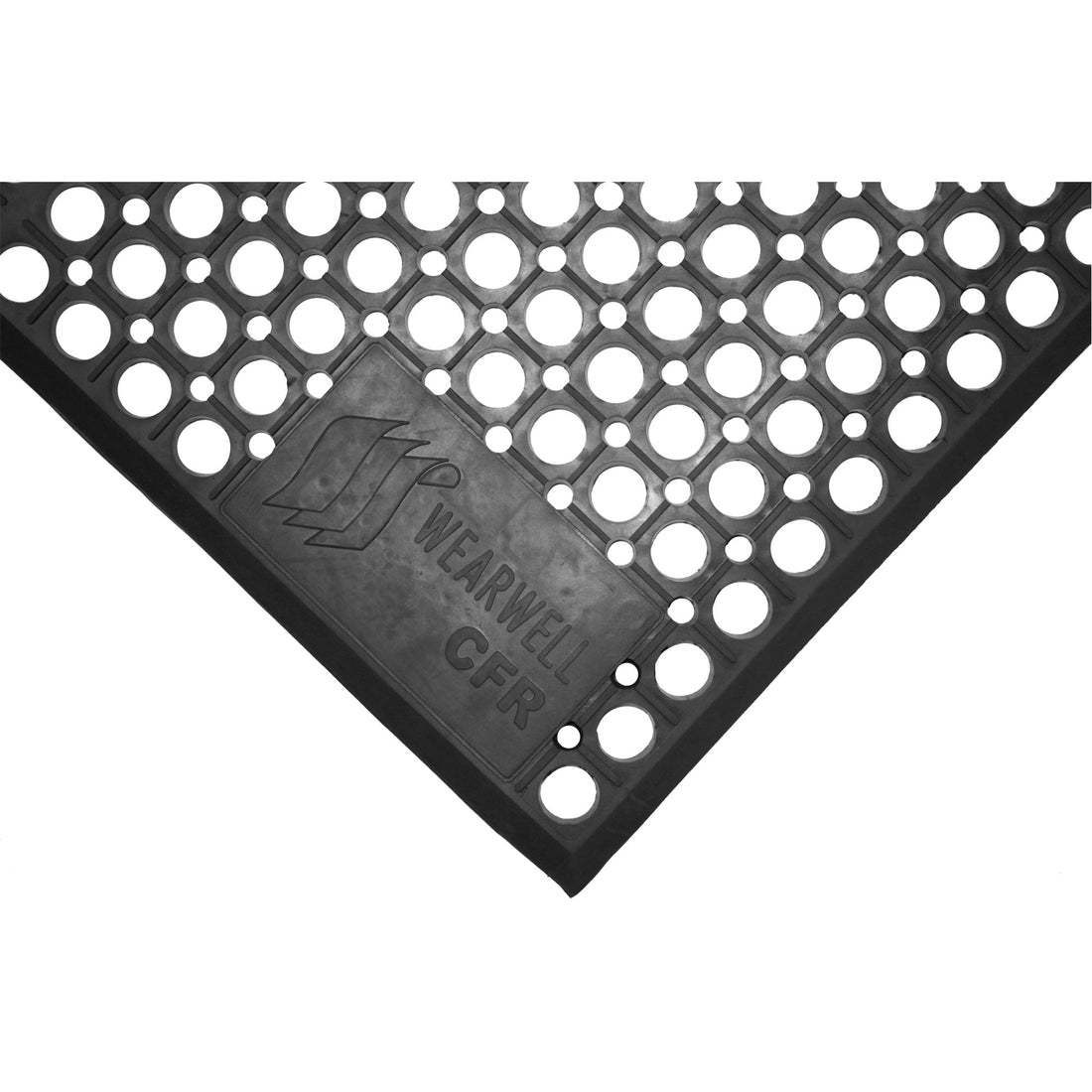 Wearwell WorkSafe Light No. 478 CFR Mats, Slotted, Grey, Rubber