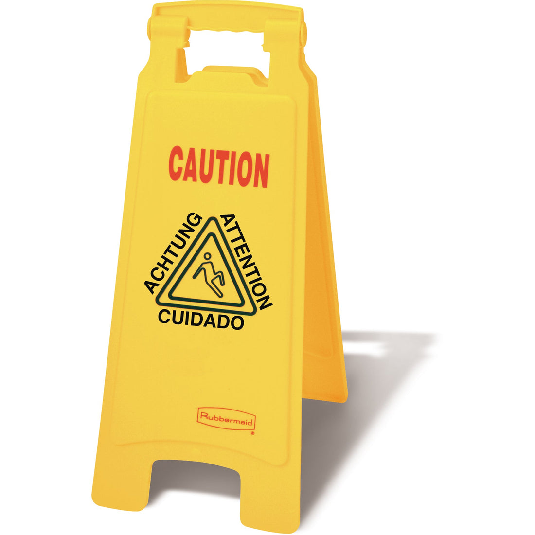 Rubbermaid Wet Floor Safety Signs, Quadrilingual with Pictogram