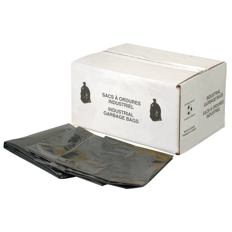 Alpha Poly Heavy-Duty Garbage Bags, 2X Strong, 30" W x 38" L, 2.2 mils, Black