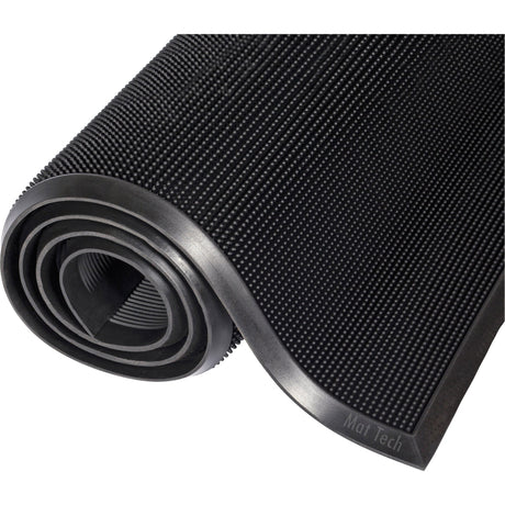 Mat Tech Mat-A-Dor Mat, Rubber, Scraper Type, Finger Tip Style Pattern, Black